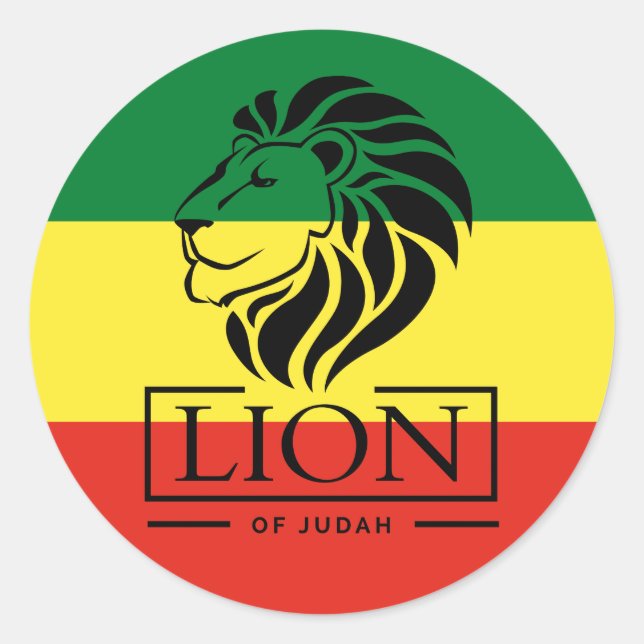 Adesivo Lion of Judah - Rastafara Jah Rastafari bordador - (Frente)