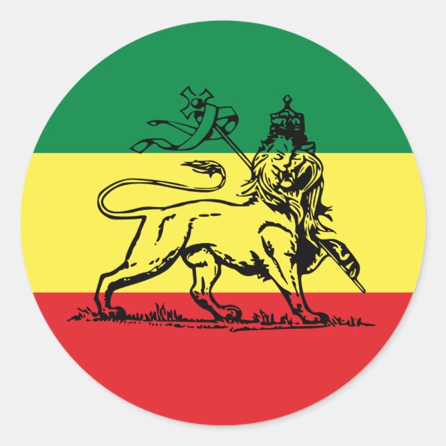 Adesivo Lion of Judah - Rastafara Jah Rastafari bordador - (Frente)