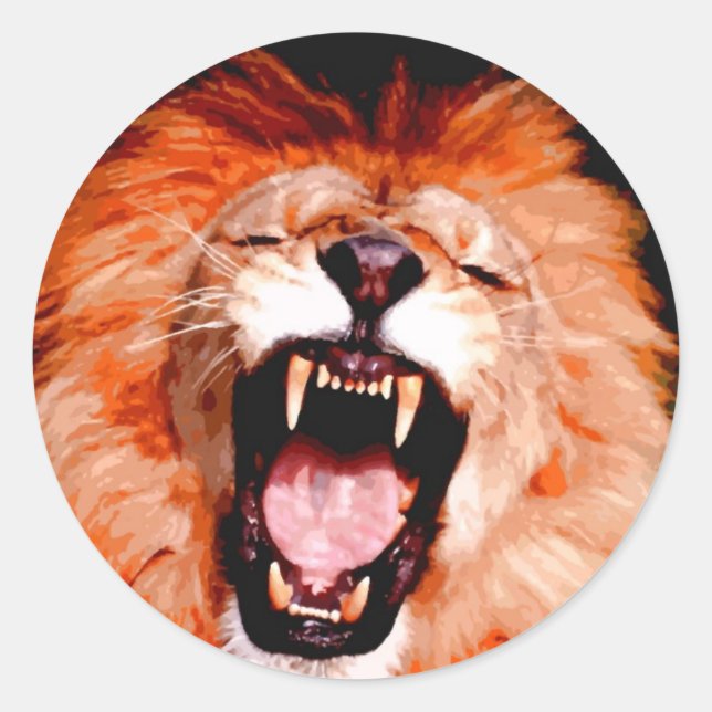 Adesivo Lion Roaring (Frente)