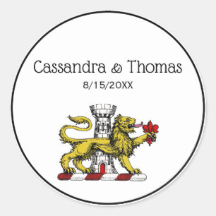 Adesivo Lion Tower Fleur de Lis Crest Emblem C