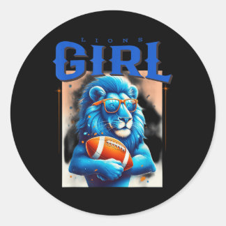 Adesivo Lions Girl Roupa Fan Sports American Futebol Ga