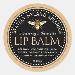Adesivo Lip Balm Cera de Cerveja de Abelha de Honeybee Kra