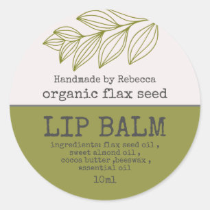 Adesivo Lip Balm Label Modern Green 