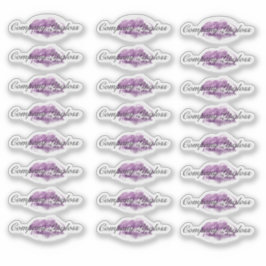 Adesivo Lip Gloss Packaging Logotipo Lip Purple Branding L
