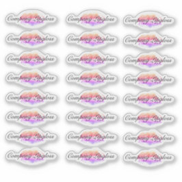 Adesivo Lip Gloss Packaging Logotipo Lip Rainbow Branding