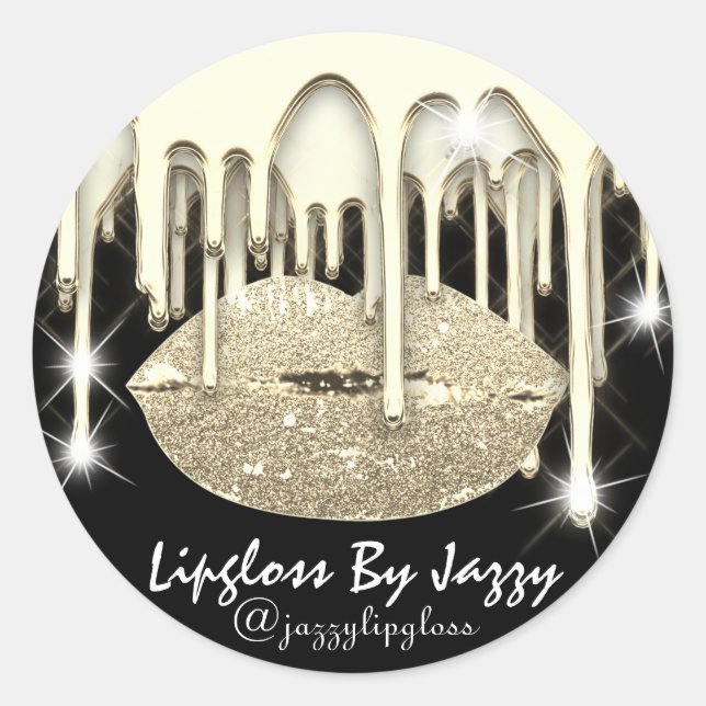 Adesivo Lipgloss Makeup Dourado Drives Packaging Vp (Frente)