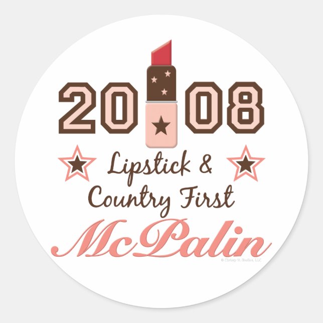 Adesivo Lipstick Country First 2008 McPalin Sticker (Frente)