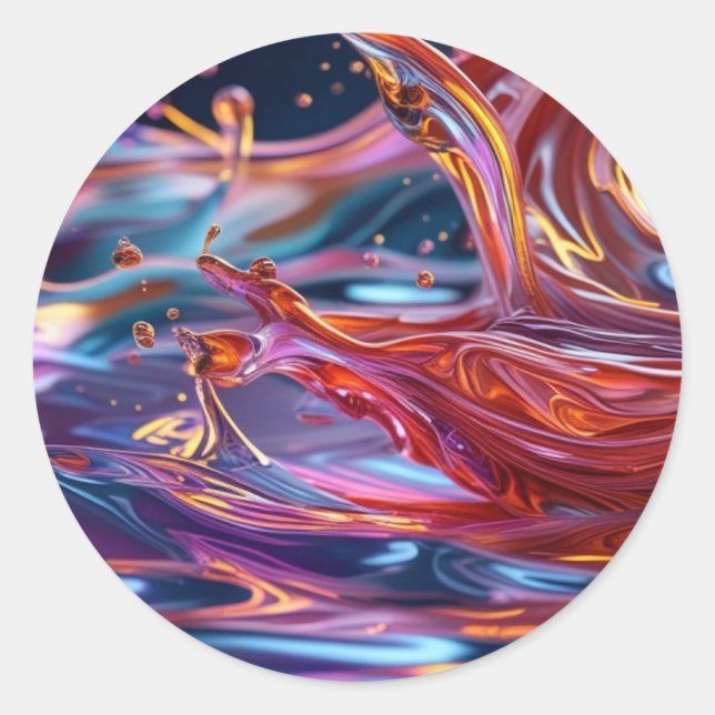 Adesivo Líquidos de Cores Salpicantes (Frente)