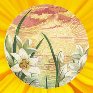 Adesivo Lírios de Páscoa do Sol e Anjos Vitorianos