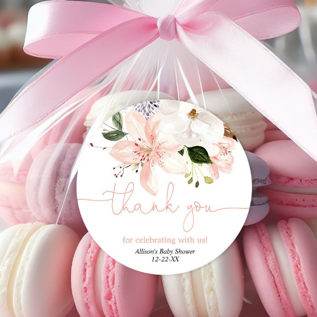 Adesivo Lírios florais elegantes te abafam obrigado (Criador carregado)