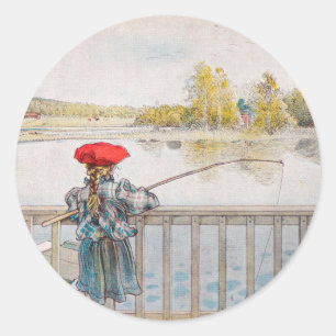 Adesivo Lisbet Fisheries de Carl Larsson, Vintage Fine Art