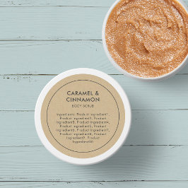 Adesivo Lista de componentes Rótulo Kraft da Cinza russa