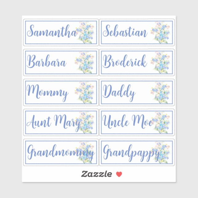 Adesivo Lista de Convidados Personalizada 10 Nomes Esquece (Folha)