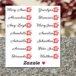 Adesivo Lista de Convidados Personalizada 14 Nomes Caligra