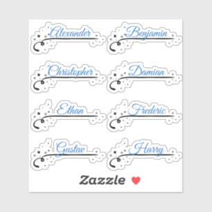 Adesivo Lista de Convidados Personalizada 8 Nomes Caligraf