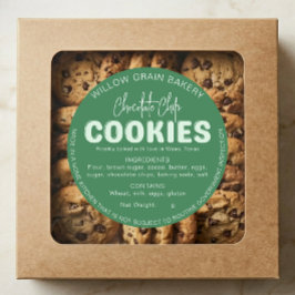Adesivo Lista de Ingredientes de Biscoito de Chalé Retro V