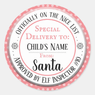 Adesivo Lista de Natal Bom Nome Personalizado
