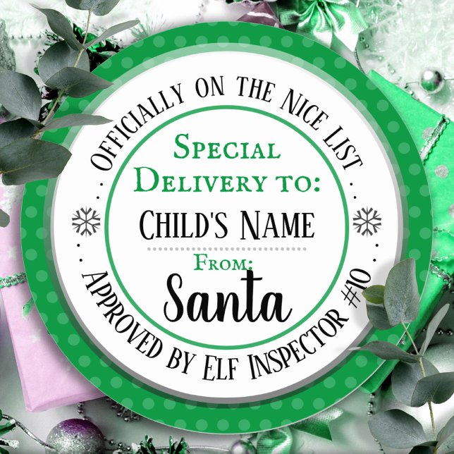 Adesivo Lista de Natal Bom Nome Personalizado (Criador carregado)