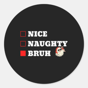 Adesivo Lista de Natal Divertida Bonito Travesso Bruh