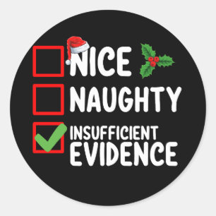 Adesivo Lista de Natal Insuficiente para Provas Bastantes