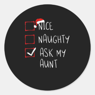 Adesivo Lista de Natal Nice Travesso Pergunte à Minha Tia 