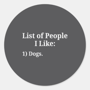 Adesivo Lista De Pessoas Que Eu Gosto Cachorro Amante De A