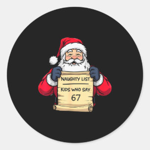 Adesivo Lista de Travessos do Papai Noel Engraçado Criança