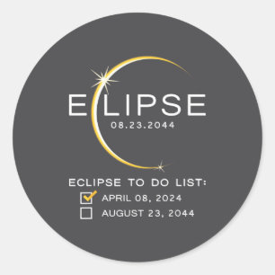 Adesivo Lista de Verificação do Eclipse Solar Total de 202