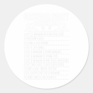 Adesivo Lista de Verificação para Despedida de Solteiro Fe