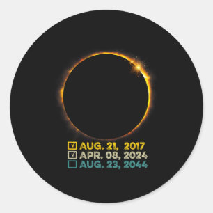 Adesivo Lista de verificação total do Eclipse solar 2024 2