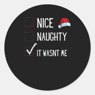 Adesivo Lista Engraçada de Natal Travesso ou Bonzinho Papa