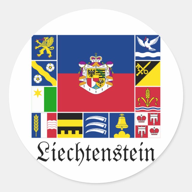 Adesivo Listenstaine e seus Sinalizadores Gemeinde (Frente)