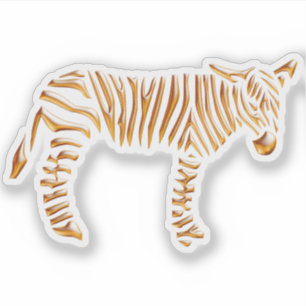 Adesivo Listra Dourada Zebra
