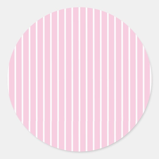 Adesivo Listras Clássicas Branco - Rosa Claro (Frente)