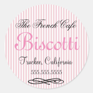 Adesivo Listras cor-de-rosa dos biscoitos caseiros