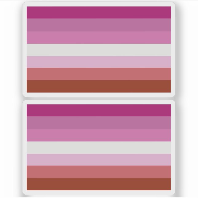 Adesivo Listras da Bandeira do Orgulho Lésbico (Frente)