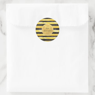 Adesivo Listras De Abelha Preto Amarelo Dourado