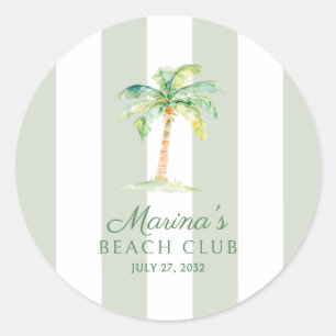 Adesivo Listras de Cabana Verde Costeira Palm Beach Club