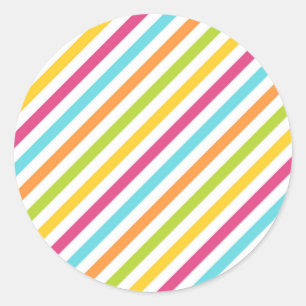 Adesivo Listras diagonais em cores vibrantes