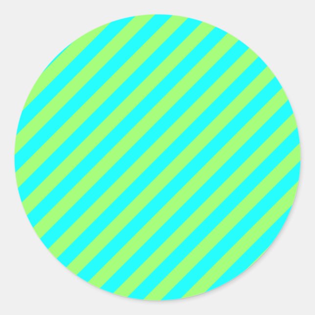 Adesivo Listras diagonais em verde claro e aqua (Frente)
