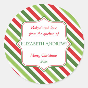 Adesivo Listras do Natal, cozidas com amor, costume