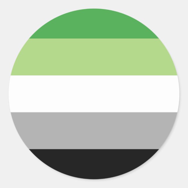Adesivo Listras do Orgulho Aromântico (Frente)