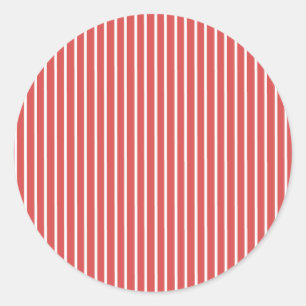 Adesivo Listras Elegantes Branco - Vermelho Coral