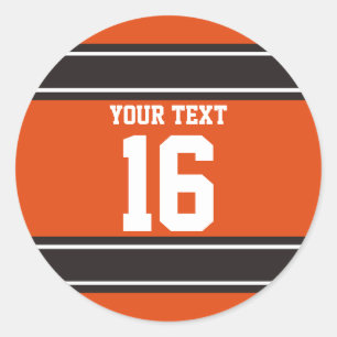 Adesivo Listras personalizadas do esporte da laranja e do
