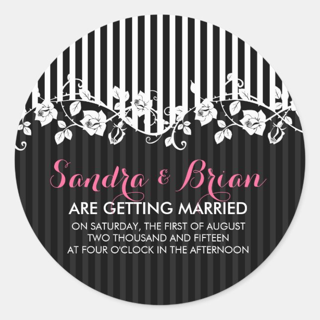 Adesivo Listras Pretas E Brancas E rendas Florais (Frente)