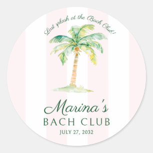 Adesivo Listras Rosa Palm Beach Bach Club Chá de Noiva