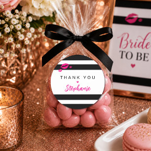 Adesivo Listras Rosa, Preto e Branco Personalizadas com Gl
