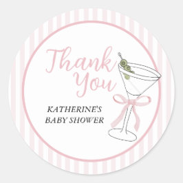 Adesivo Listras Rosa Tini Um Está a Caminho Obrigado