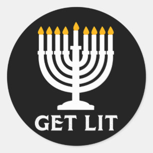 Adesivo Lit Hanukkah Menorah