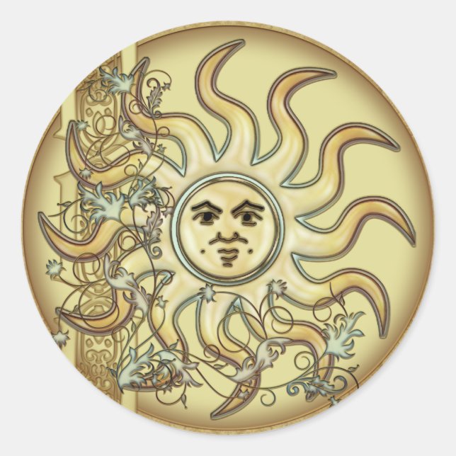Adesivo Litha Sun Celtic Style Design Stickers (Frente)